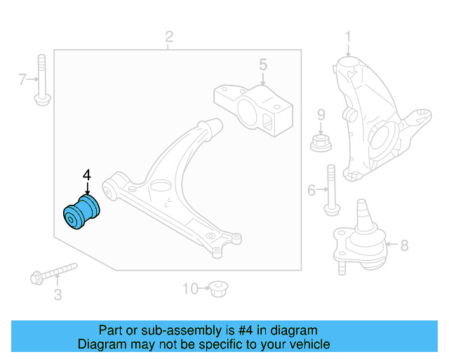 Lower Control Arm Front Bushing 1K0-407-182 - View 21