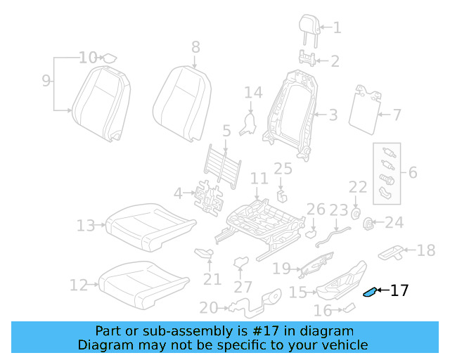 Recline Handle 3CN-881-605-82V - View 6