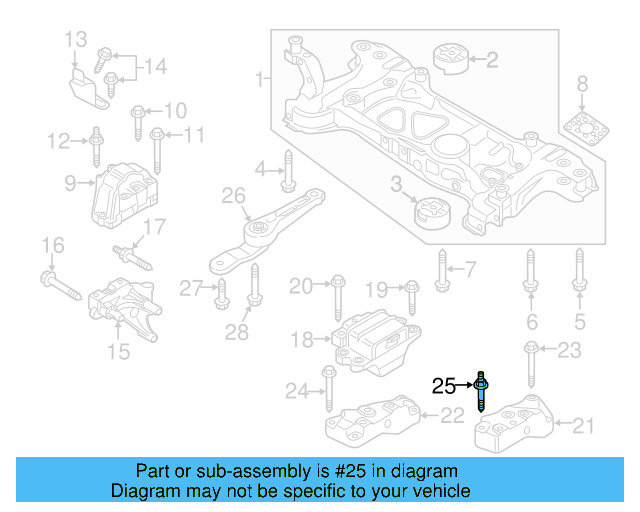 Trans Mount Bracket Mount Bolt N-911-332-02 - View 15