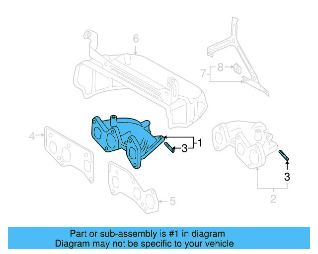 Exhaust Manifold 022-253-017-P - View 3