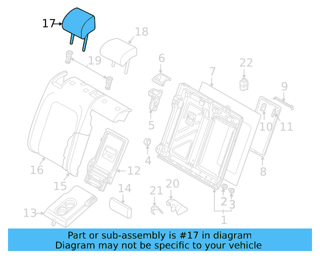 Headrest, Outer 11K-885-901-A-VIW