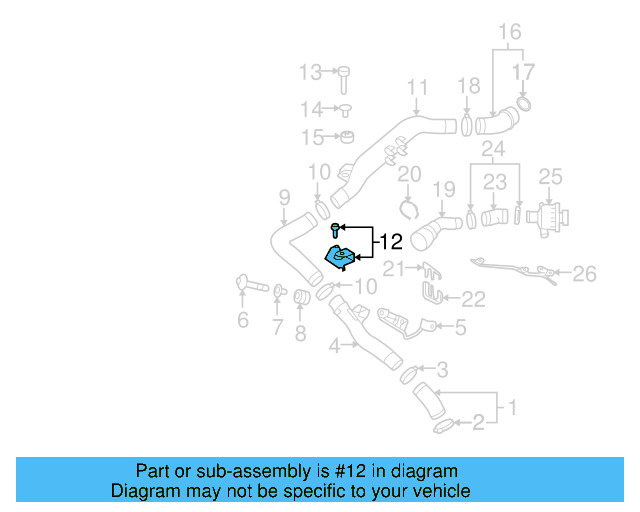 Air Inlet Pipe Upper Retainer 1K0-971-865-E - View 12