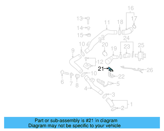 Air Inlet Pipe Upper Retainer 1K0-971-865-E - View 13