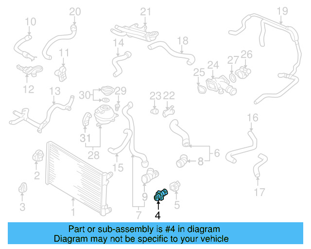 Engine Cooling Fan Temperature Switch 1J0-959-481-A - View 5