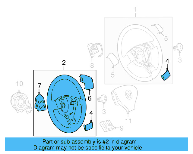 Steering Wheel 1Q0-419-091-AQ-E74