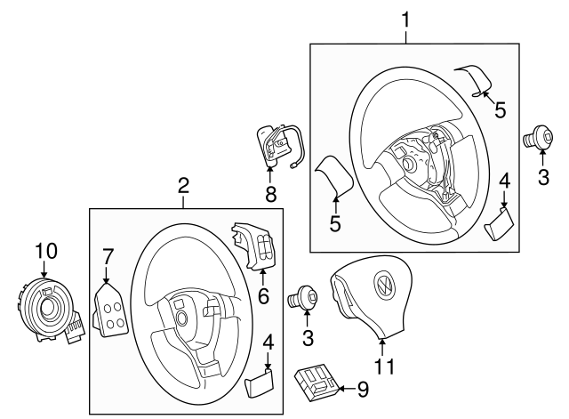 Steering Wheel 1Q0-419-091-AN-E74