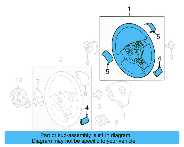 Steering Wheel 3C8-419-091-CA-E74 - View 7