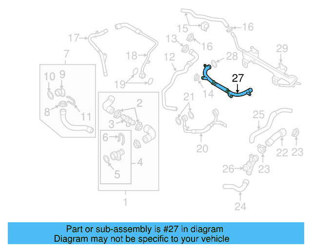 Inlet Hose 1K0-122-447-EQ - View 5
