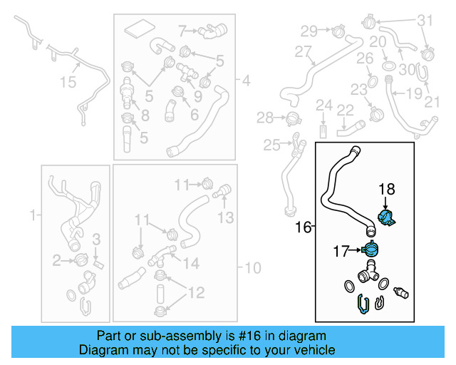 Water Inlet Pipe 07K-121-065-P - View 72