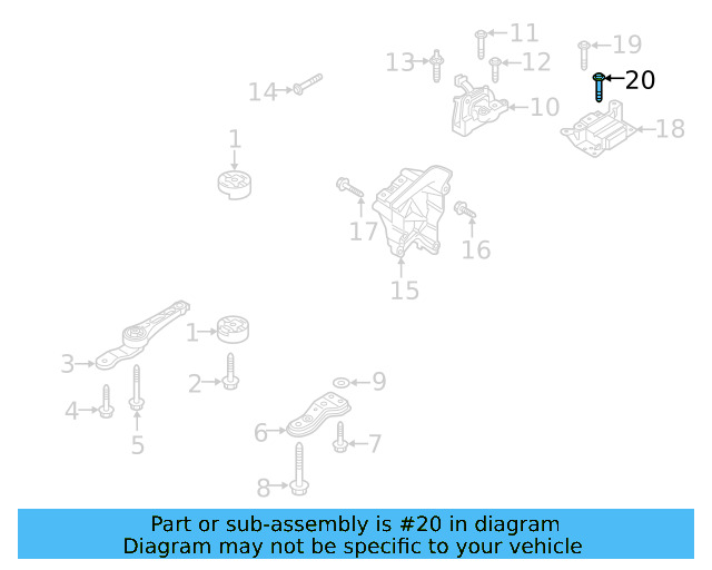 Motor Mount Mount Bolt N-105-524-04 - View 23