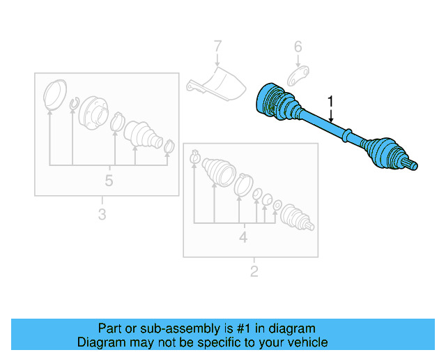 Axle Assembly 1K0-407-272-EN