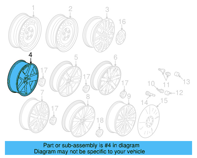 Wheel, Alloy 3C0-601-025-AQ-QQ9 - View 7