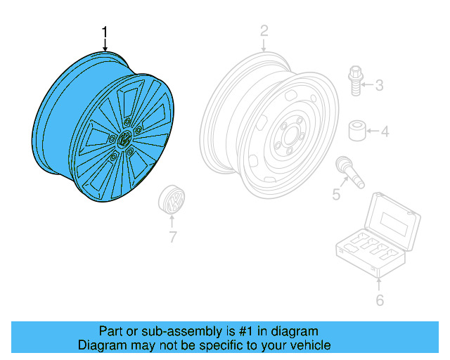 Wheel, Alloy 5G0-601-025-BB-8Z8 - View 25
