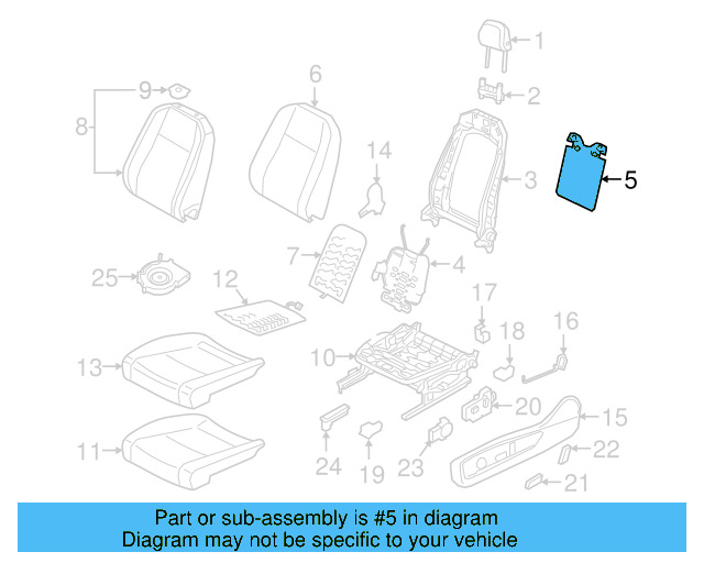 Seat Back Panel 5NA-881-989 - View 19