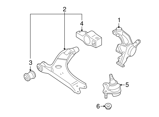 Suspension Control Arm Bracket 1K0-199-231-J - View 4