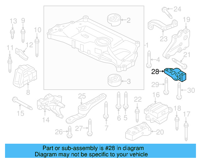 Suspension Control Arm Bracket 1K0-199-231-J - View 21