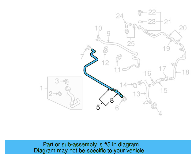 Reservoir Hose 7L6-122-447-BJ - View 10
