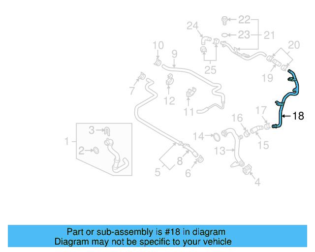 Water Hose 059-121-511-H - View 3