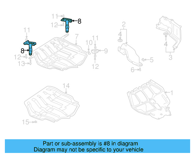 Skid Plate Front Bracket 1J0-018-885-A - View 11