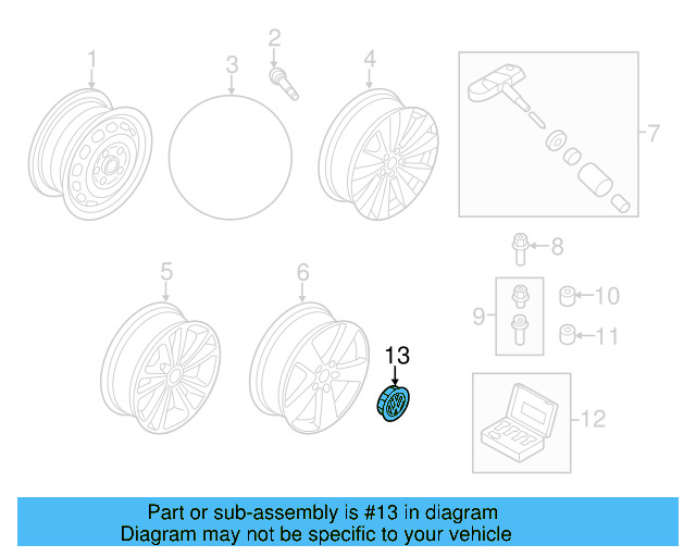Alloy Wheel Center Cap 3B7-601-171-XRW - View 48