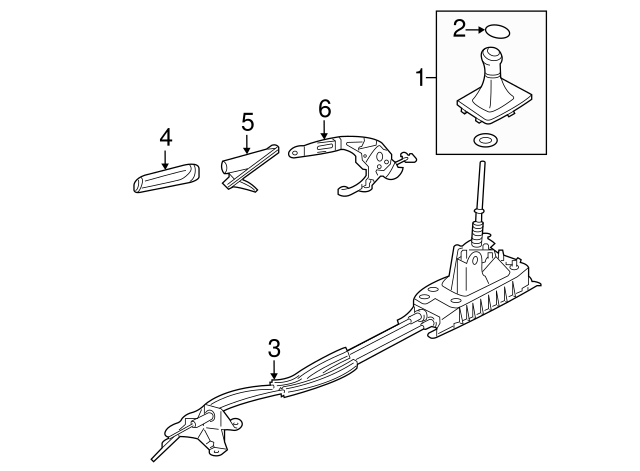 Shifter Assembly 1K0-711-049-CA - View 2
