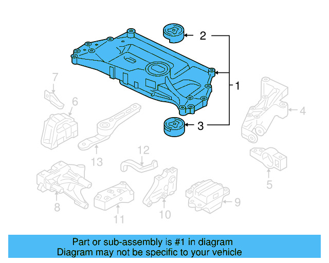 Engine Cradle 1K0-199-313-AL - View 34