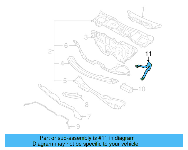 Column Support 1C1-805-457-A - View 2