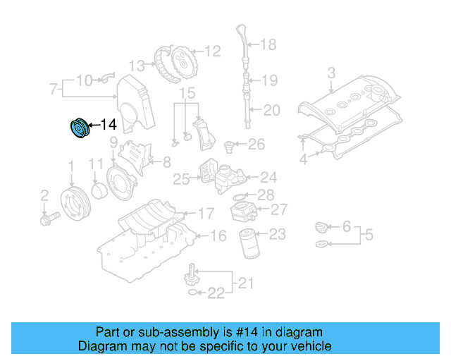 Engine Timing Belt Tensioner Pulley 06B-109-243-F - View 23