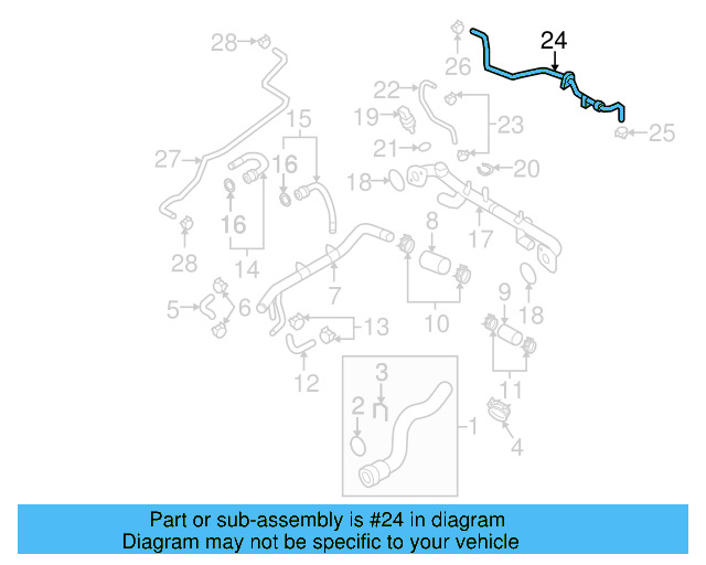 Reservoir Hose 7L6-122-447-BK - View 3