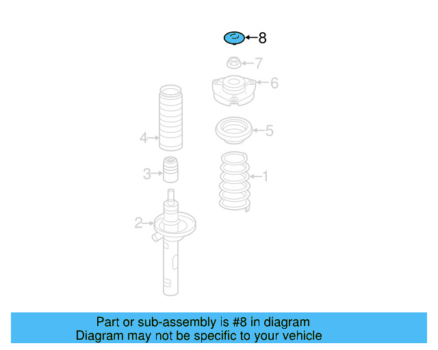 Strut Mount Cap 6Q0-412-359 - View 8