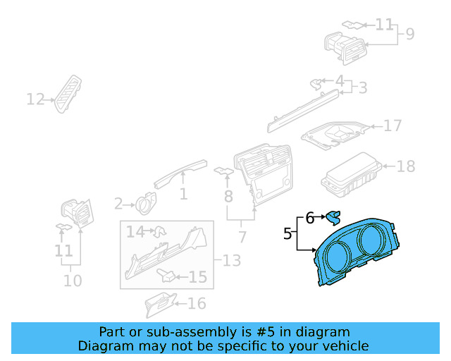 Cluster Bezel 5GM-857-189-AAH - View 11