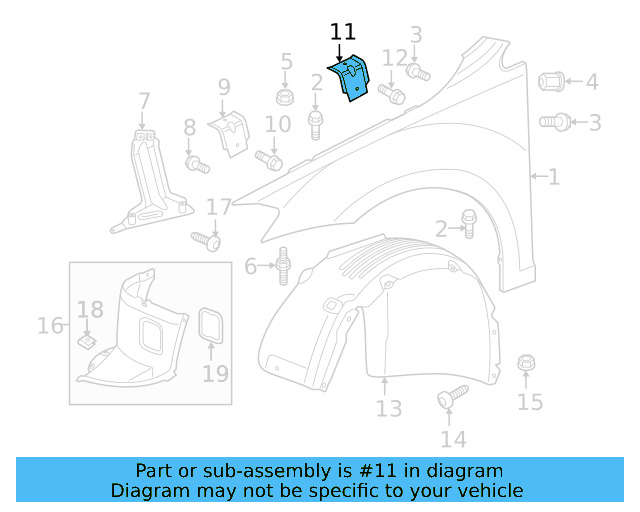 Rear Support 5G0-809-471 - View 5