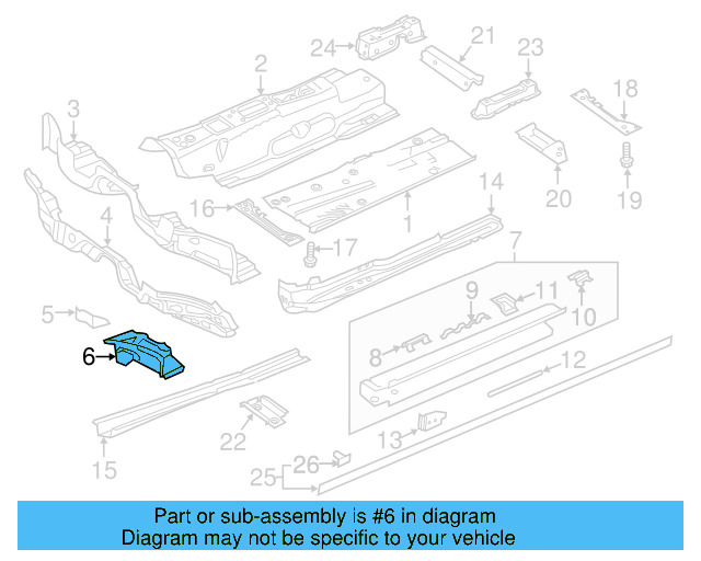 Floor Pan Cross 3QF-802-160