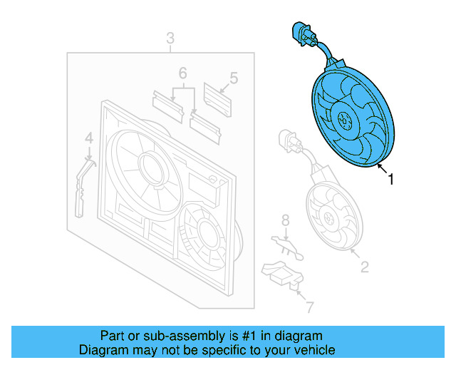 Fan & Motor 7L0-959-455-G - View 9