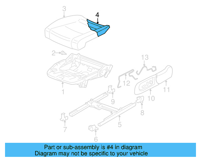 Seat Cushion Pad 1K5-881-375-A
