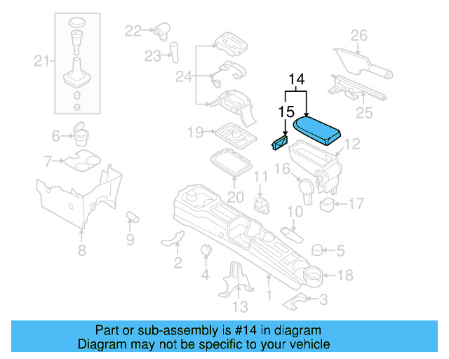 Armrest Door 3B0-867-173-GPD - View 5