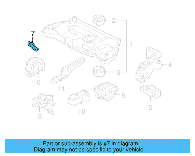 Motor Mount Support 1K0-199-588 - View 124
