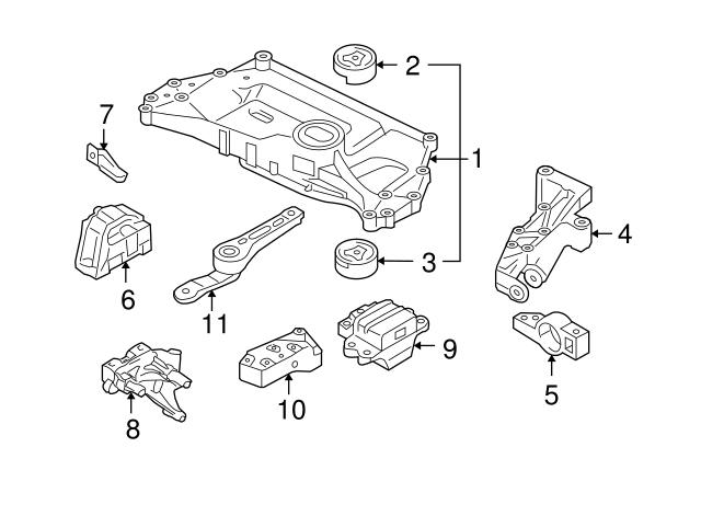 Trans Mount Bracket 1K0-199-117-AN - View 4