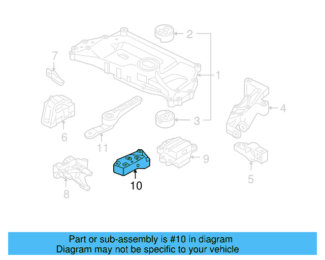 Trans Mount Bracket 1K0-199-117-AN - View 12