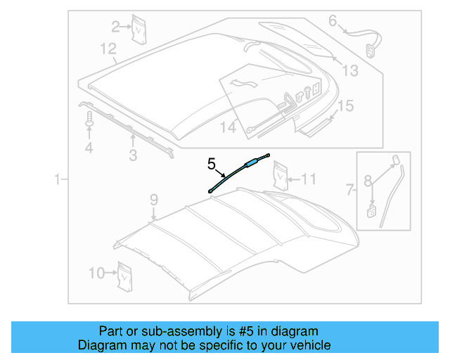 Tension Cable 5C3-898-634 - View 8