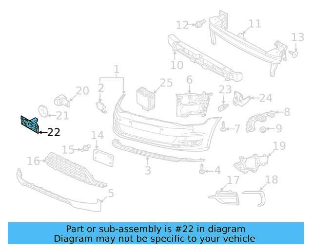 Park Sensor Bracket 5G0-919-494-G - View 11