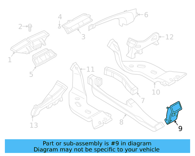 Rear Duct 3G0-864-256 - View 2