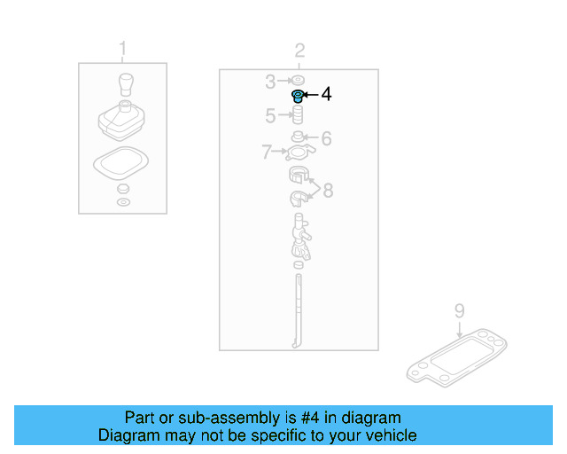 Lever Assembly Upper Bushing 1J0-711-217 - View 9