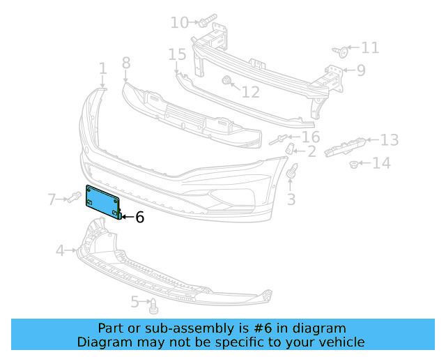 License Bracket 561-807-287-H-9B9 - View 8