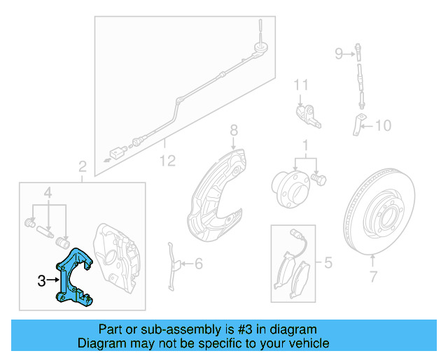 Caliper Mount 1K0-615-125-F - View 3