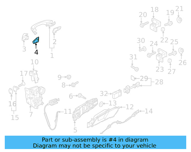 Handle, Outside Packing 5G0-837-088-B - View 5