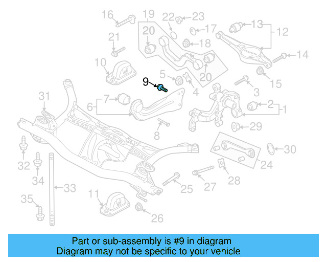 Trailing Arm Mount Bolt N-106-284-01 - View 31