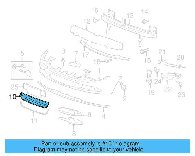 Lower Grille 1Q0-853-677-9B9 - View 12