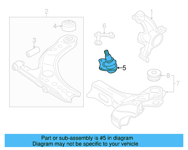 Lower Control Arm Lock Plate 1J0-407-175-B - View 5
