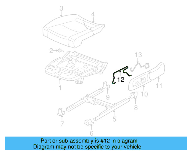 Seat Trim Panel Bracket 1K0-881-560-B - View 2